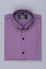 Purple Designer Printed Casual Shirt