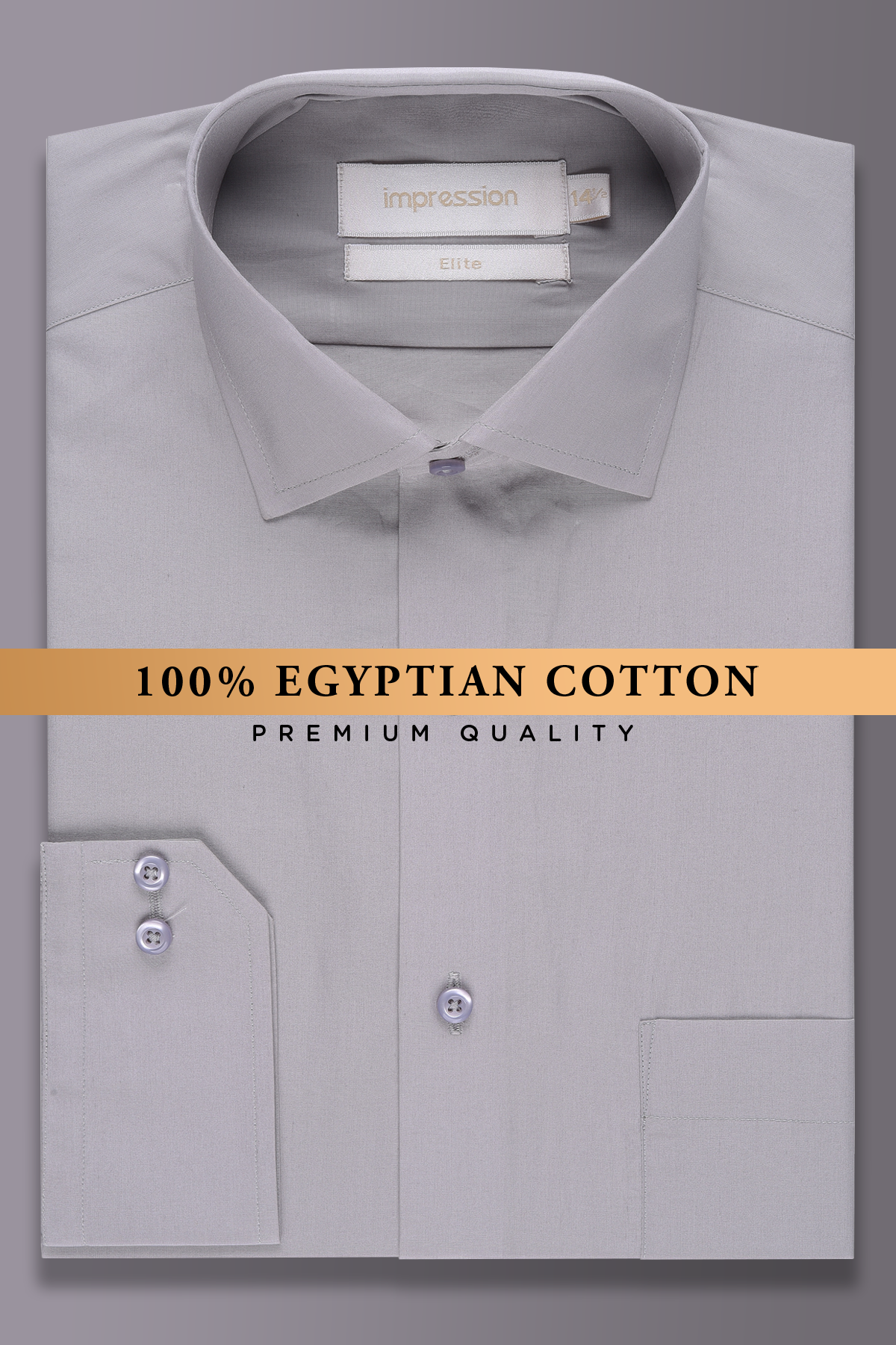 Light Grey Plain  Formal Shirt ( Elite Edition)