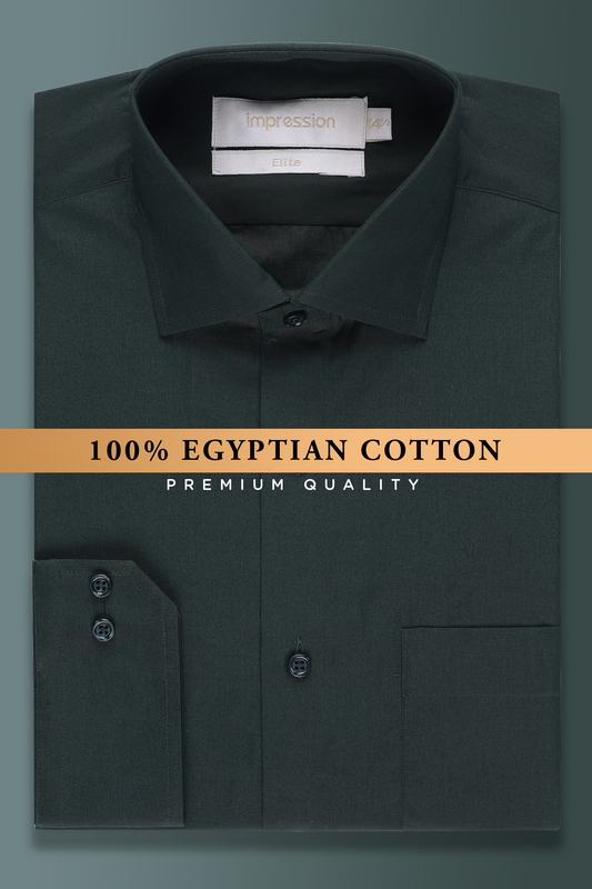 Dark Green Plain  Formal Shirt ( Elite Edition)