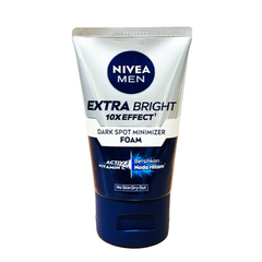 Nivea Men Extra Bright 10x Effect Dark Spot Minimizer Foam, 100ml