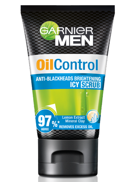 Garnier Men Oil Control Anti-Blackheads Brightening Icy Scrub 100ml
