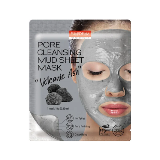 Purederm Pore Cleansing Mud Sheet Mask - Volcanic Ash