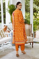 Zellbury  Shirt Shalwar Dupatta - Orange - Viscose Suit - 0671