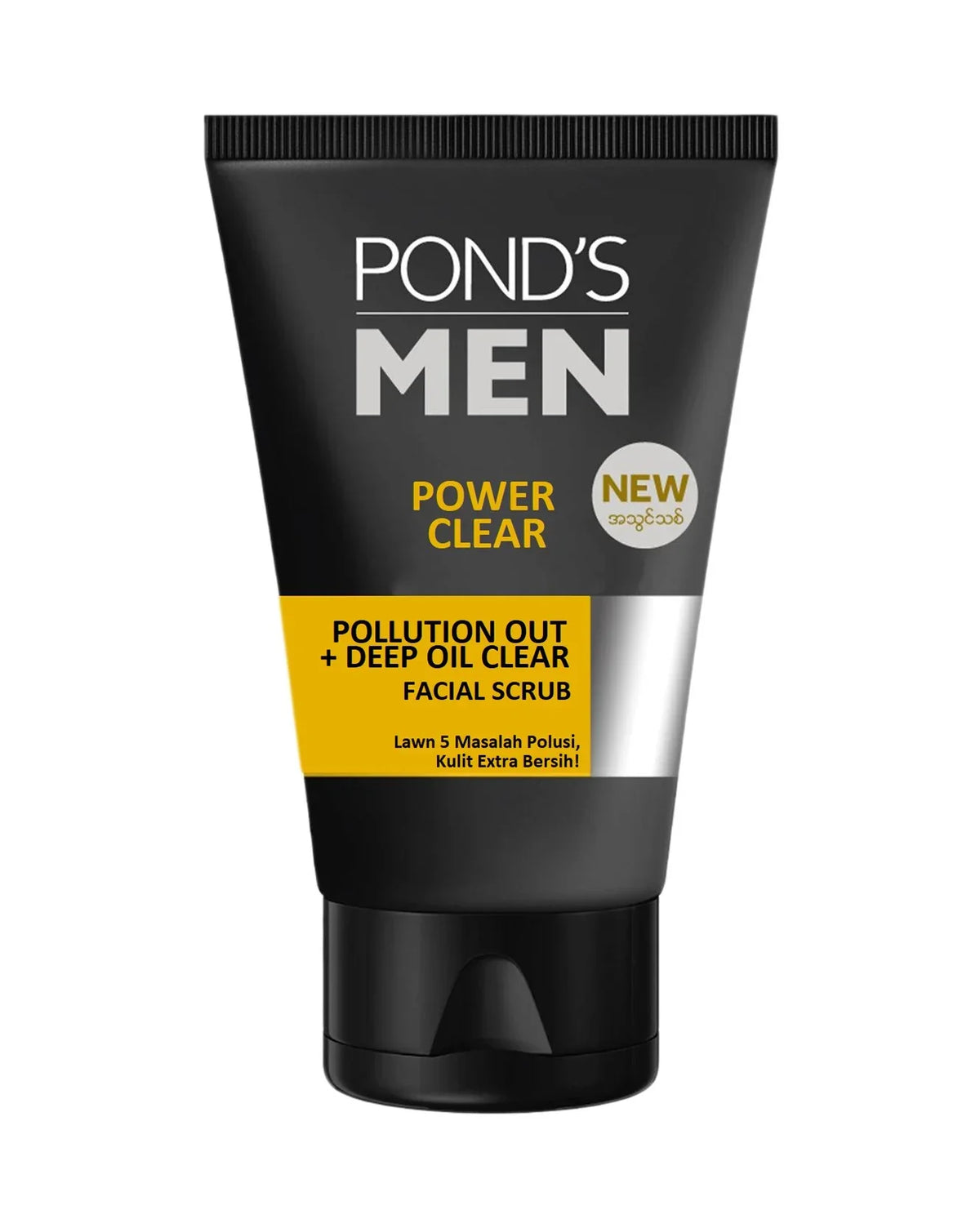 Pond's Men Power Clear Pollution Out + Deep Oil Clear Facial Scrub - 100ML