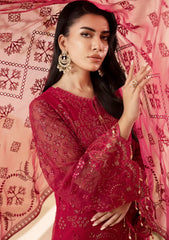 Lavish Pareesa Luxury Chiffon'24 D-01 CRIMSON