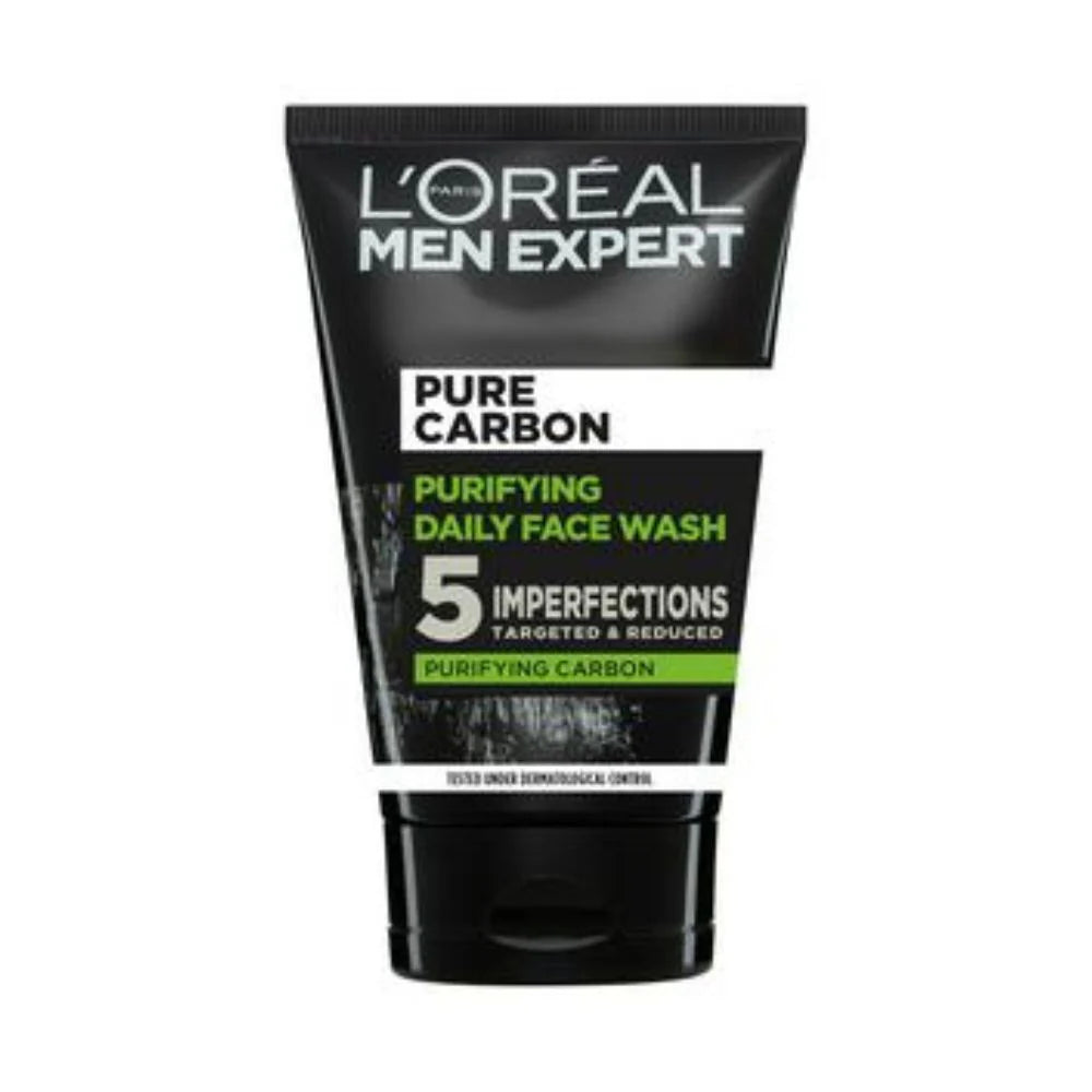 L'Oreal Paris Men Expert Pure Carbon  Purifying Daily Face Wash 5 Actions , 100ml