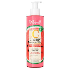 EVELINE VITAMIN C ENERGY ORGANIC BOOSTER WATERMELON POMEGRANATE RASPBERRY SEED OIL SOOTHING FACEWASH GEL