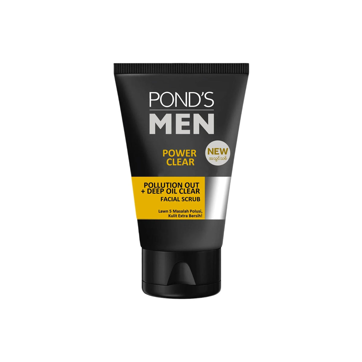 Ponds Men - Power Clear Pollution Out + Deep Oil Clear Facial Scrub - Charcoal Detox for Men - 100g