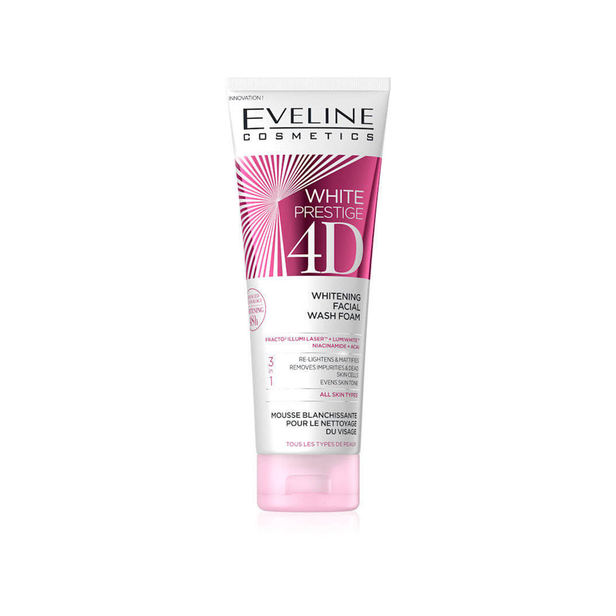Eveline - White Prestige 4D Whitening Facial Wash Foam - 100ml