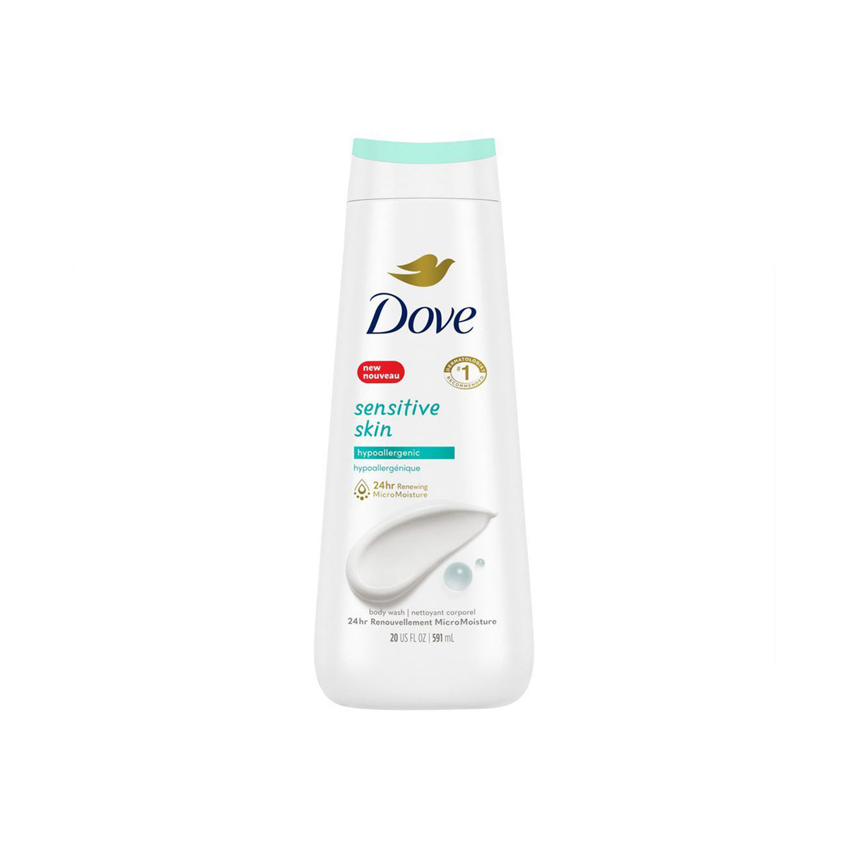 Dove - Sensitive Skin Hypoallergenic 24HR Micro Moisture Body Wash - 591ML