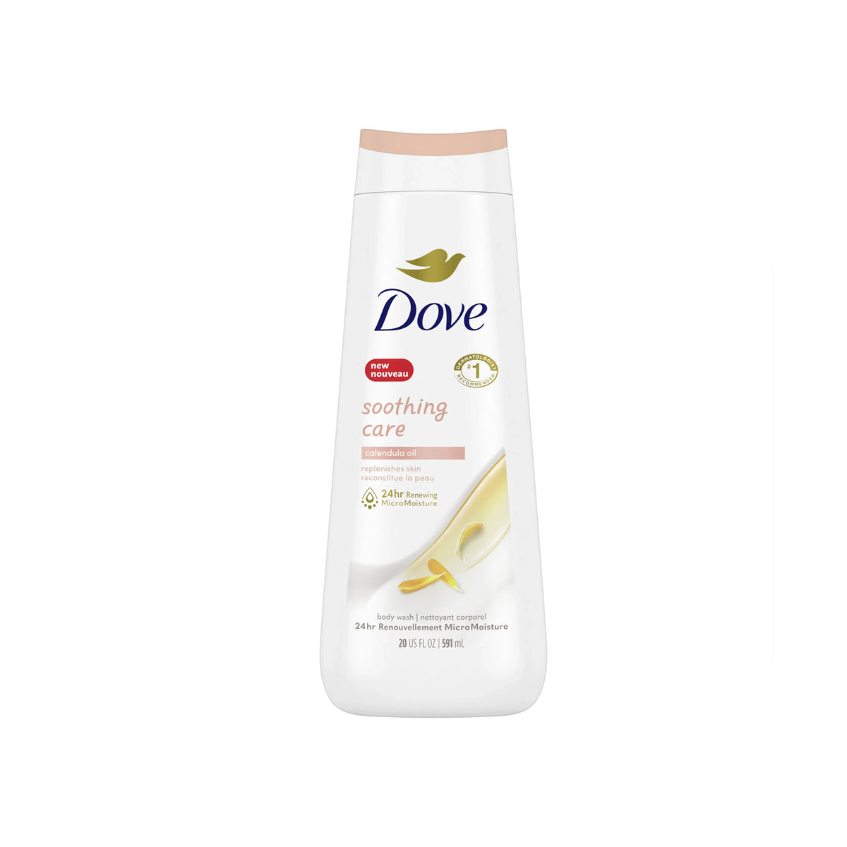 Dove - Soothing Care Calendula-Infused Oil Nourishing 24h Body Wash - 591ML