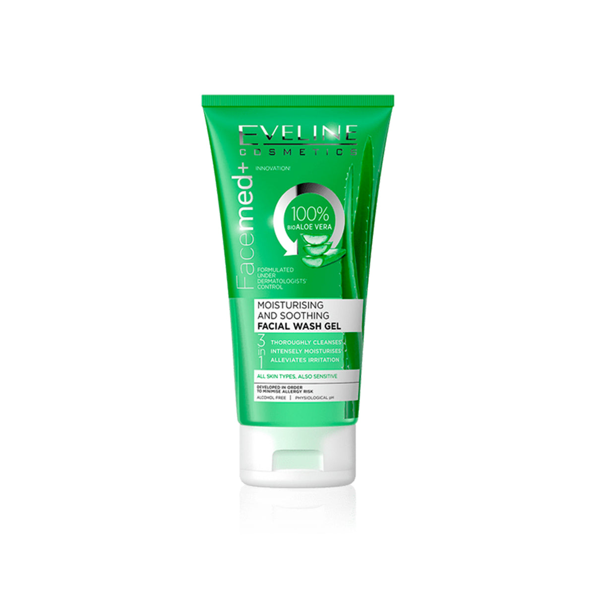 Eveline - Moisturizing and Soothing Facial Wash Gel - Hydrating & Gentle Cleanser for All Skin Types - 150ml