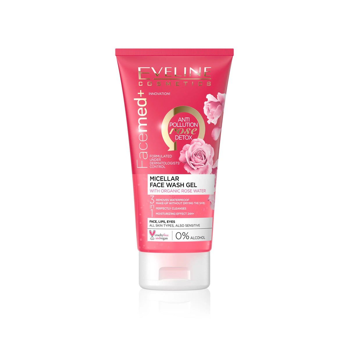 Eveline - Facemed+ Purifying Facewash Gel With Organic Rose Water