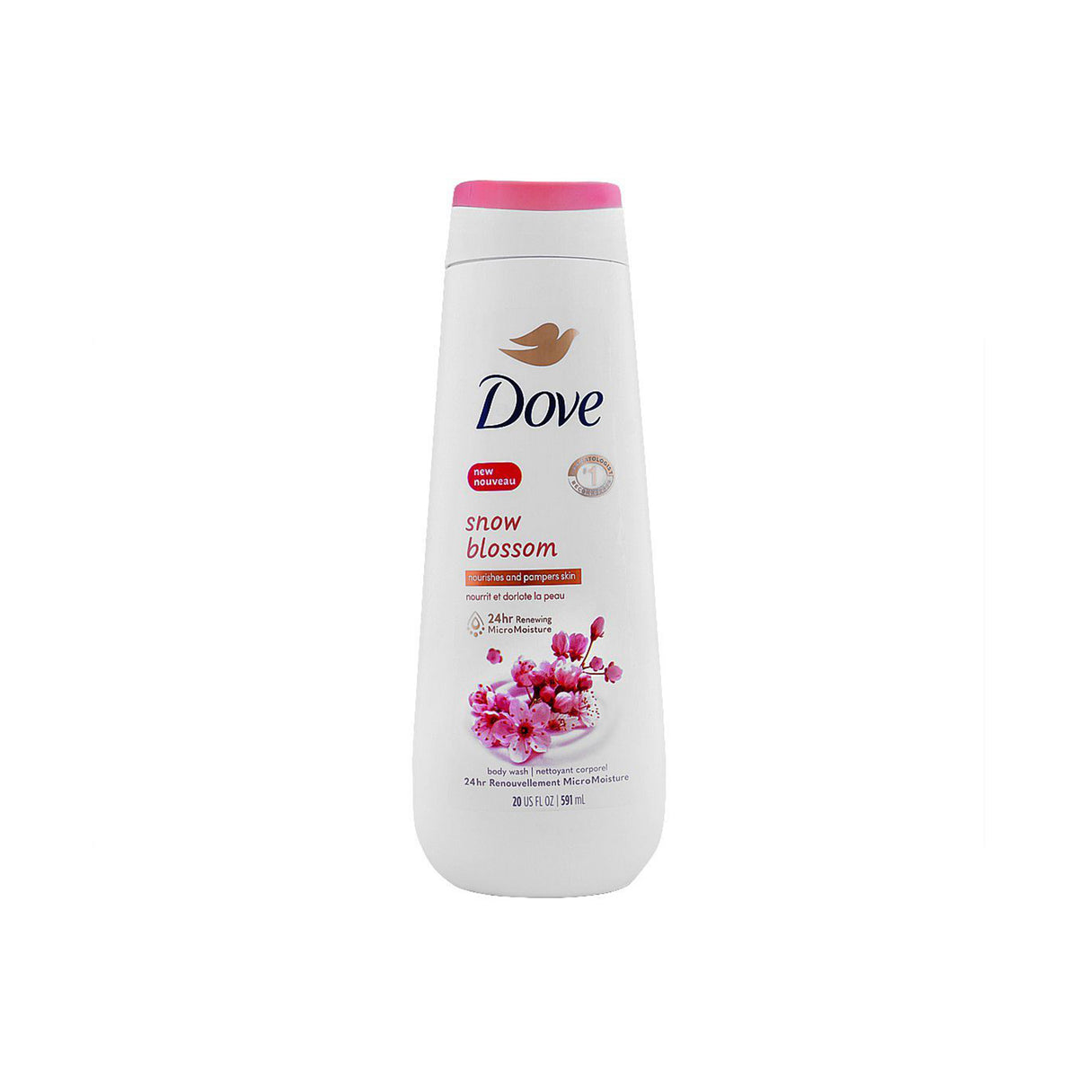 Dove - Snow Blossom Nourishes & Pampers Skin 24 Hours Renewing Micro Moisture Body Wash - 591ml