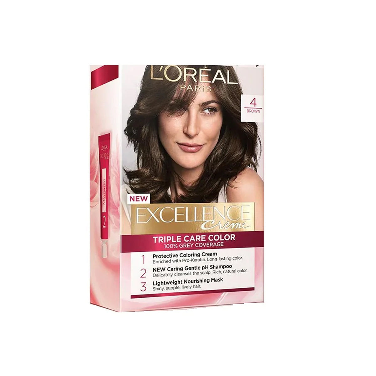 Loreal Paris - Excellence Hair Color - 4 Brown Chastain