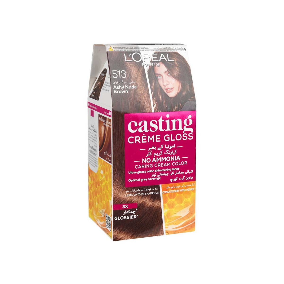 Loreal Paris - Casting Hair Color - 513 Ashy Nude Brown