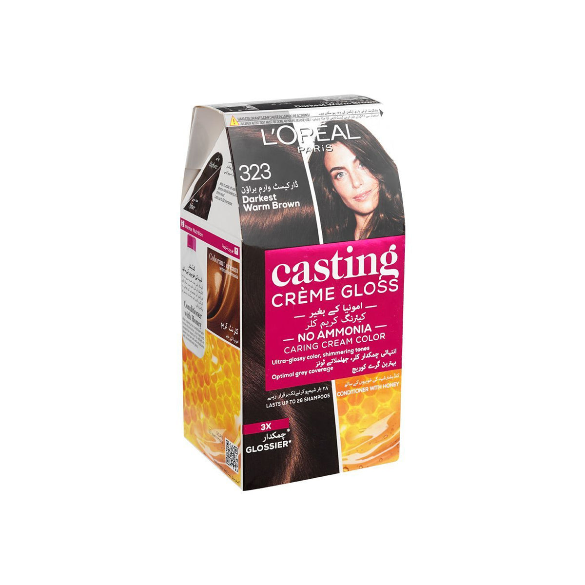 Loreal Paris - Casting Hair Color - 323 Darkest Warm Brown