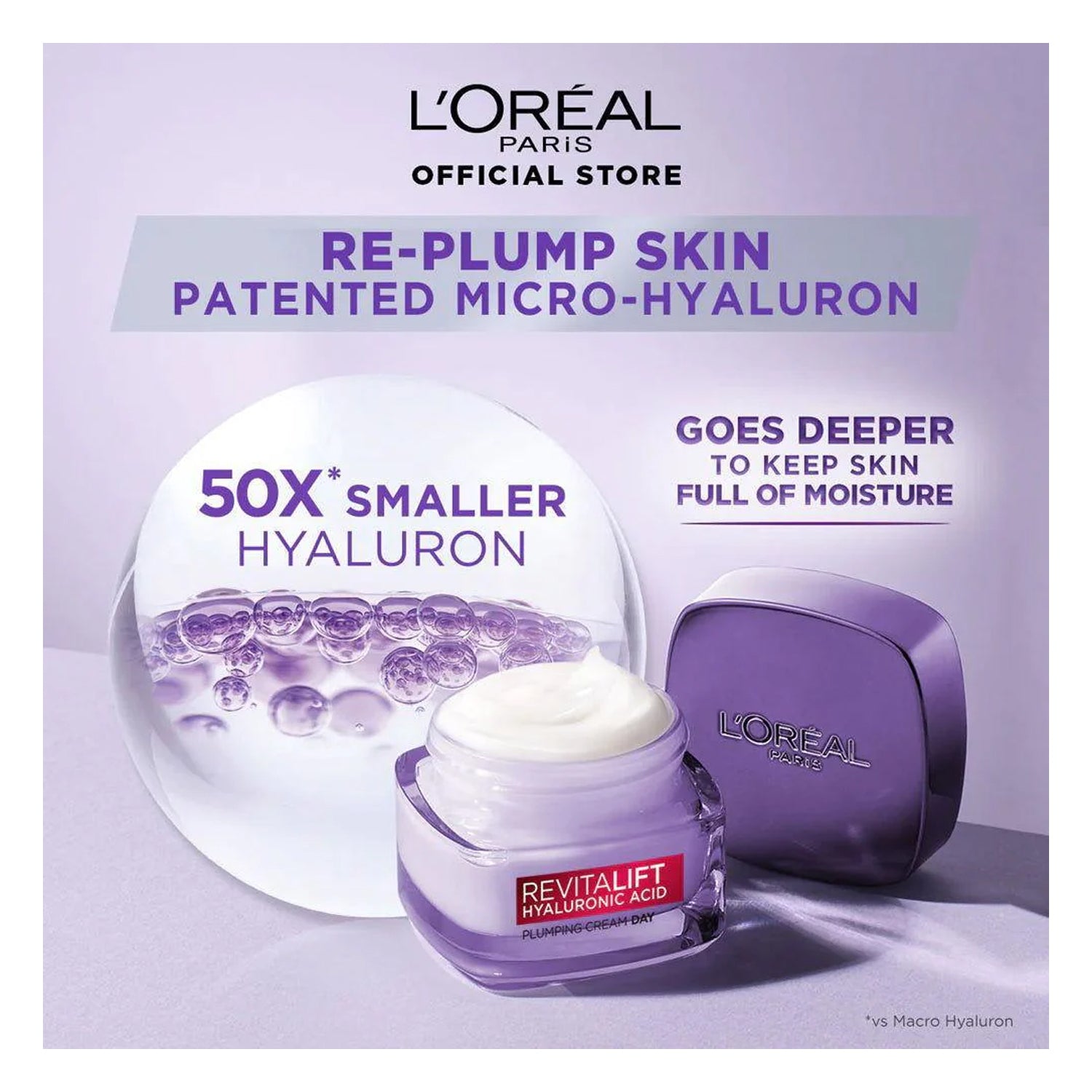 Loreal Paris - Revitalift Hyaluronic Acid Plumping Day Cream - 50 ml