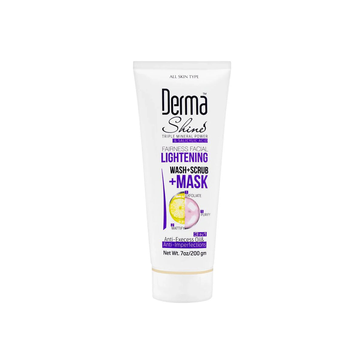 Derma Shine - Lightening Wash + Scrub + Mask - 200gm