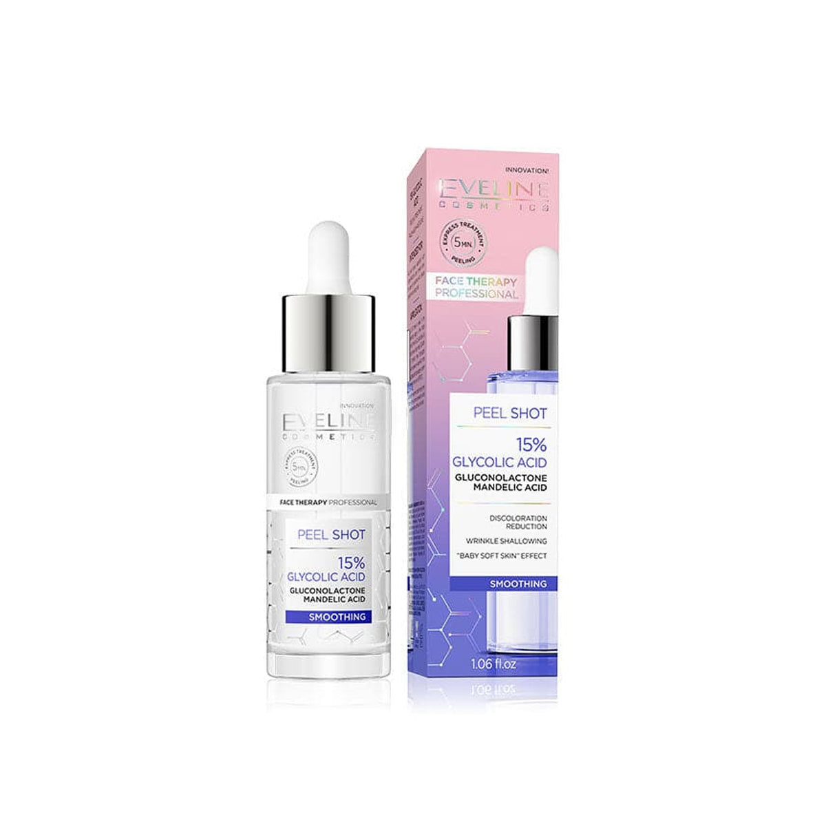 Eveline - Peel Shot 15% Gycolic Acid Smoothing Serum - 30ml