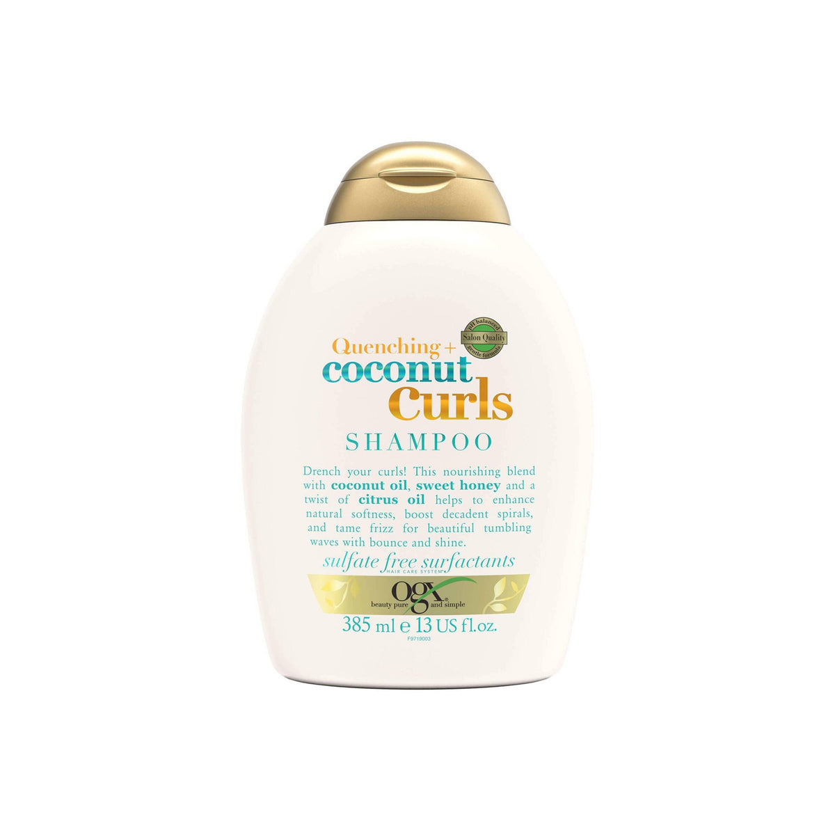 OGX – Coconut Curls Shampoo – Define, Hydrate & Control Frizz for Beautiful Curly Hair – 385ml
