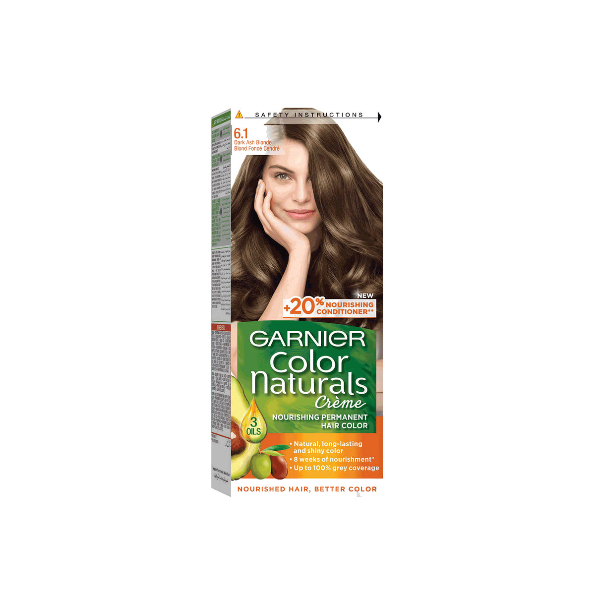 Garnier - Color Naturals Creme - 6.1 Ash Light Brown