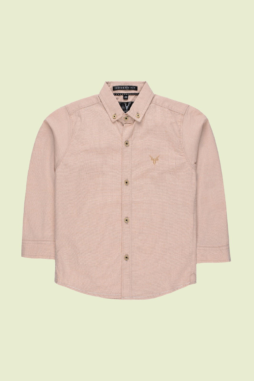Peach Plain Shirt  for Boys