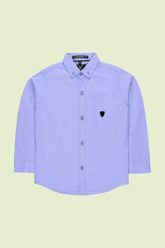 Blue Plain Shirt  for Boys
