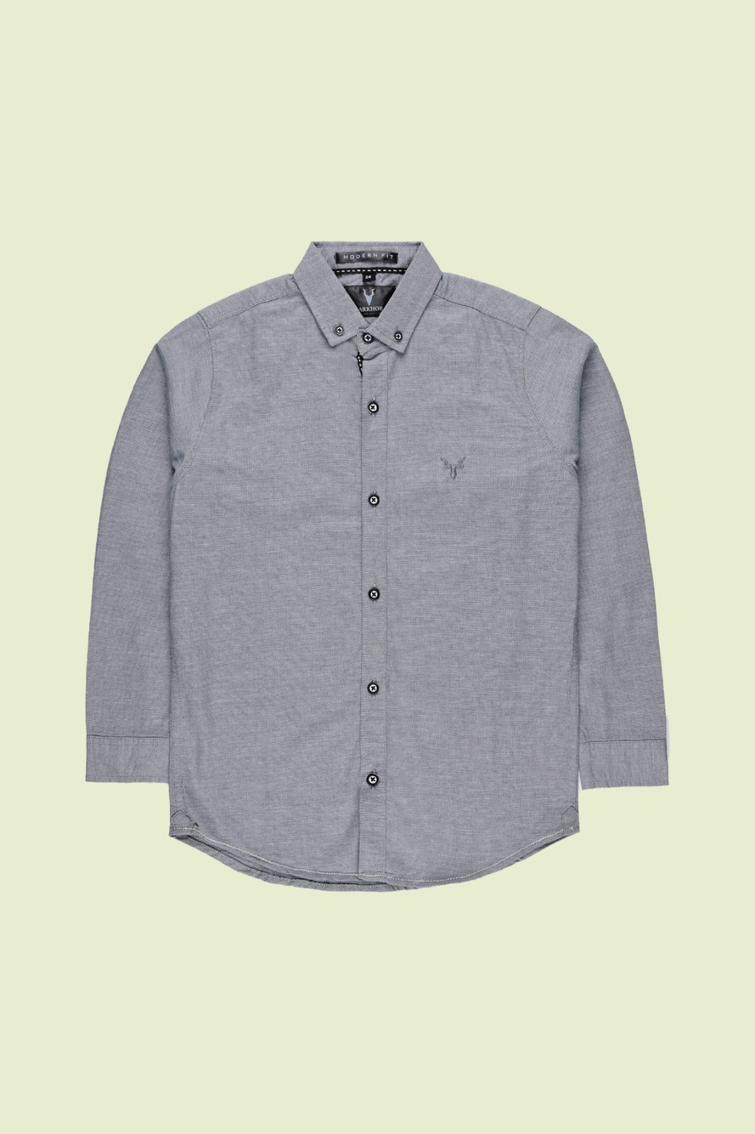 Grey Plain Shirt  for Boys