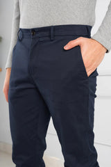 Dark Blue Cotton Chino