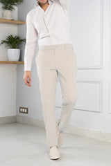 Plain white Cotton Chino