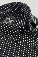 Black Polka Dot Printed Shirt