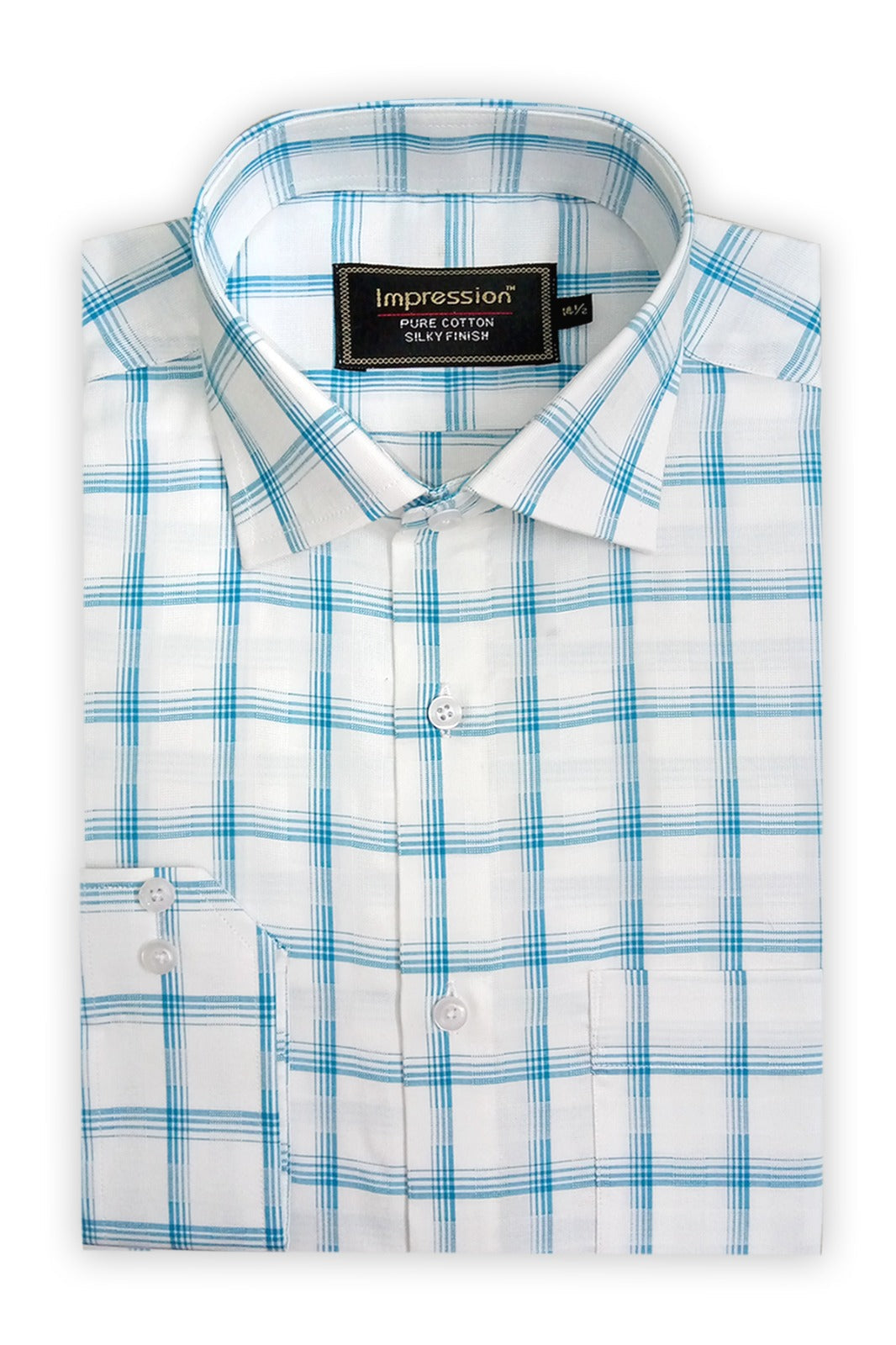 White and Blue Checkered Dress Shirt – Final Choice