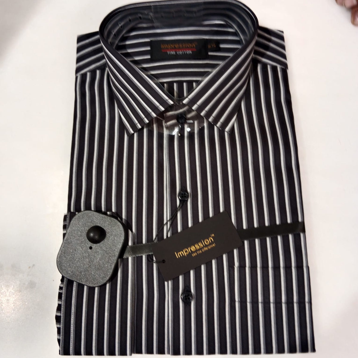 Impression Men's Formal shirts  Black Line - 02