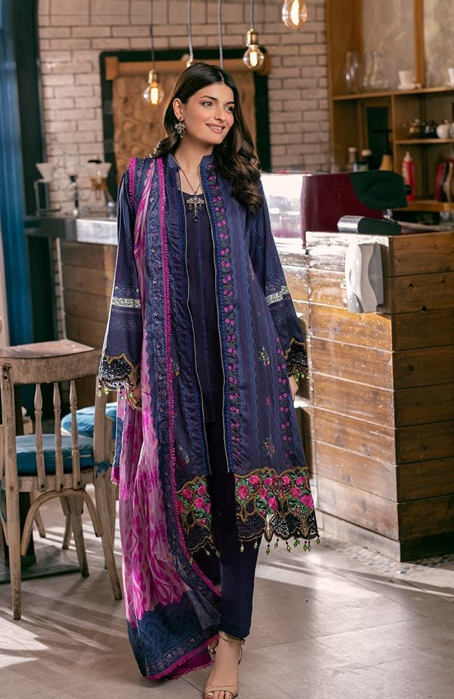 Al Zohaib Sunshine Bloom Cotton Silk Embroidered Edition'21 - 04