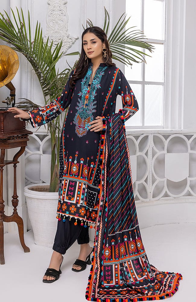 Mahnoor by Al Zohaib Embroidered Lawn Suit Unstitched 3 Piece (MEC-22-15)