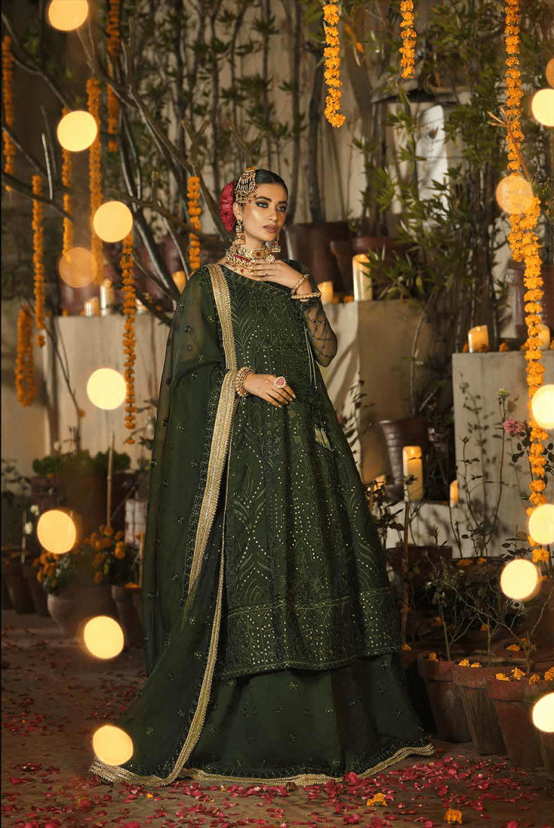 Asim Jofa Rasm Luxury Embroidered Organza Wedding Collection Unstitched 3 Piece AJR-19