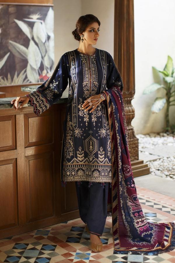 Baroque Embroidered Khaddar Suits Unstitched 3 Piece (08- CELLO)