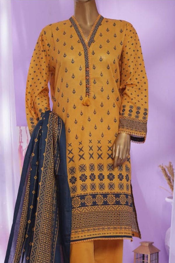Bin Saeed 3 Piece Printed Lawn Stitched Suit