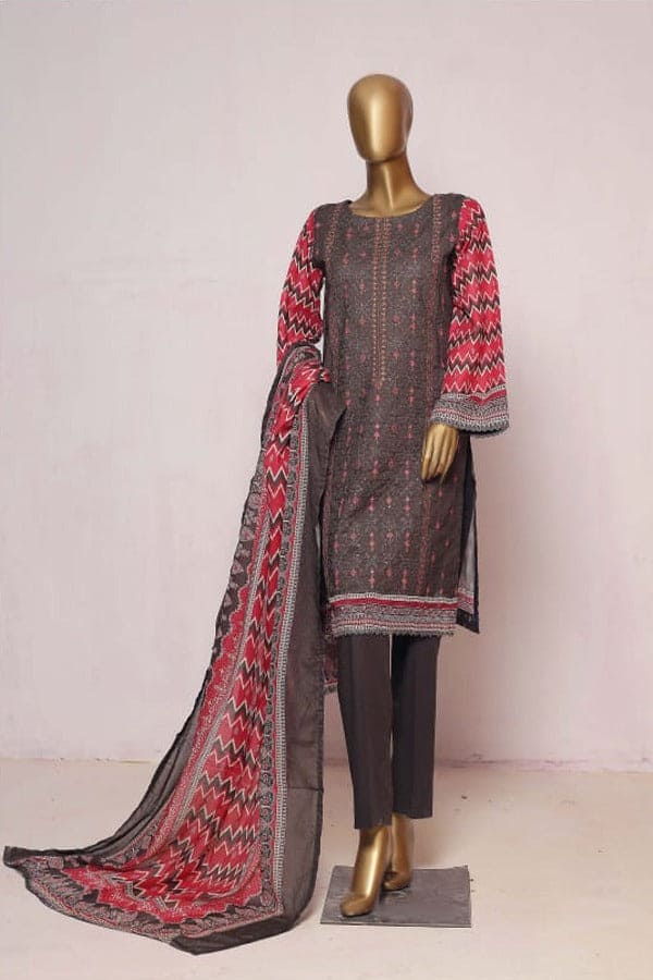 Bin Saeed 3 Piece Embroidered Stitched Suit