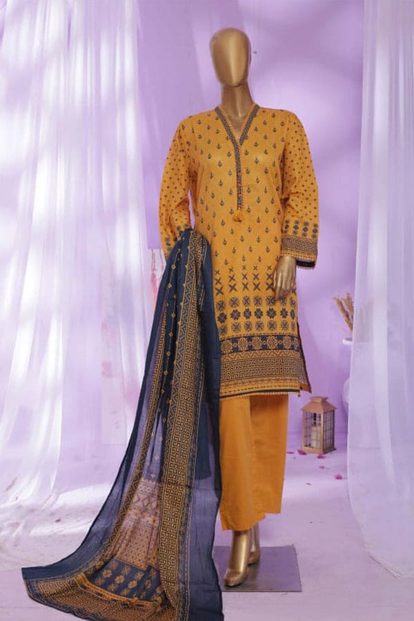 Bin Saeed 3 Piece Printed Lawn Stitched Suit