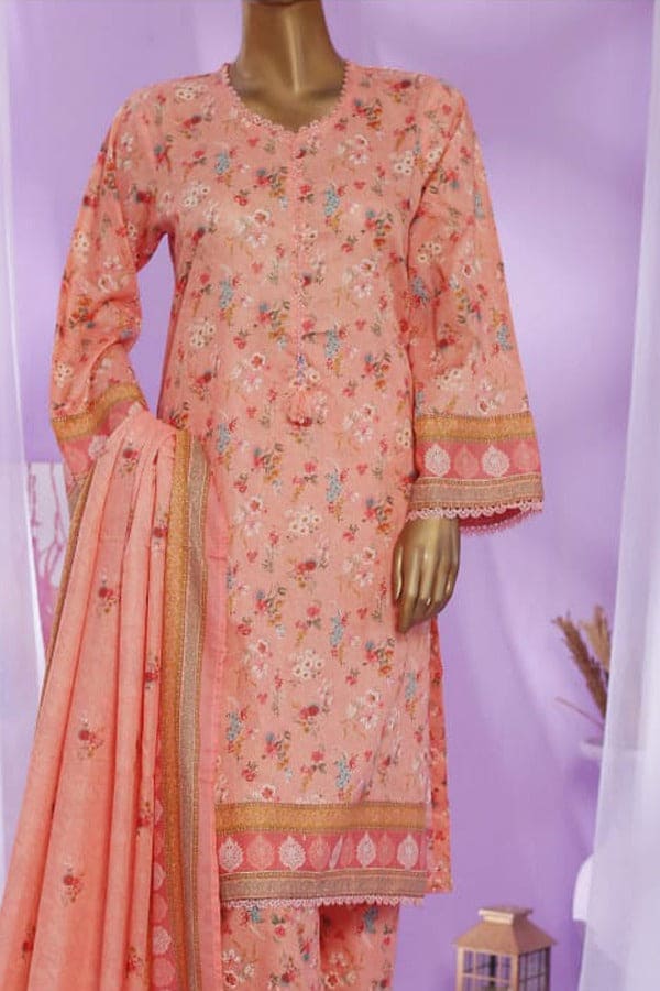 Bin Saeed 3 Piece Printed Lawn Stitched Suit