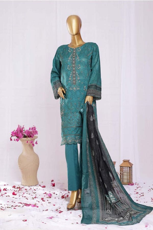 Bin Saeed 3 Piece Embroidered Stitched Suit