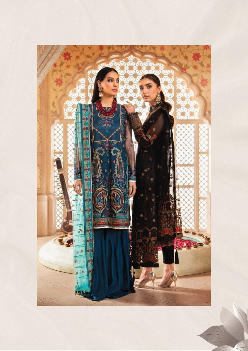 Blanche Fashion Embroidered Chiffon Unstitched 3 Piece BLC-05