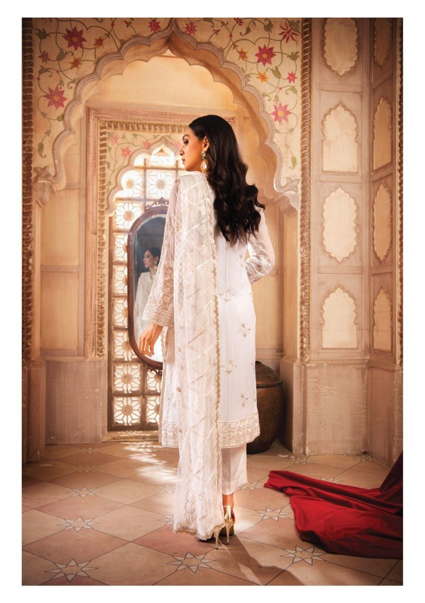 Blanche Fashion Embroidered Chiffon Unstitched 3 Piece BLC-03