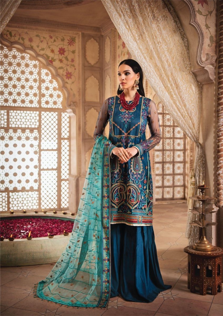 Blanche Fashion Embroidered Chiffon Unstitched 3 Piece BLC-05
