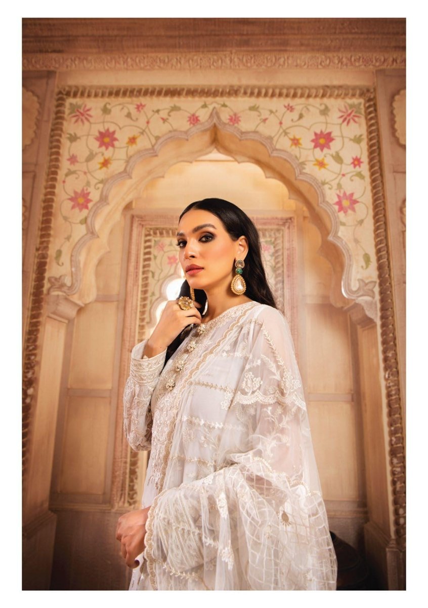 Blanche Fashion Embroidered Chiffon Unstitched 3 Piece BLC-03