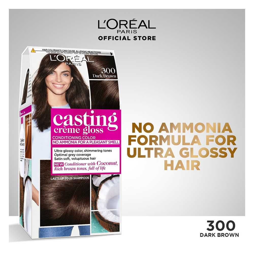 Loreal Paris - Casting Hair Color - 300 Dark Brown