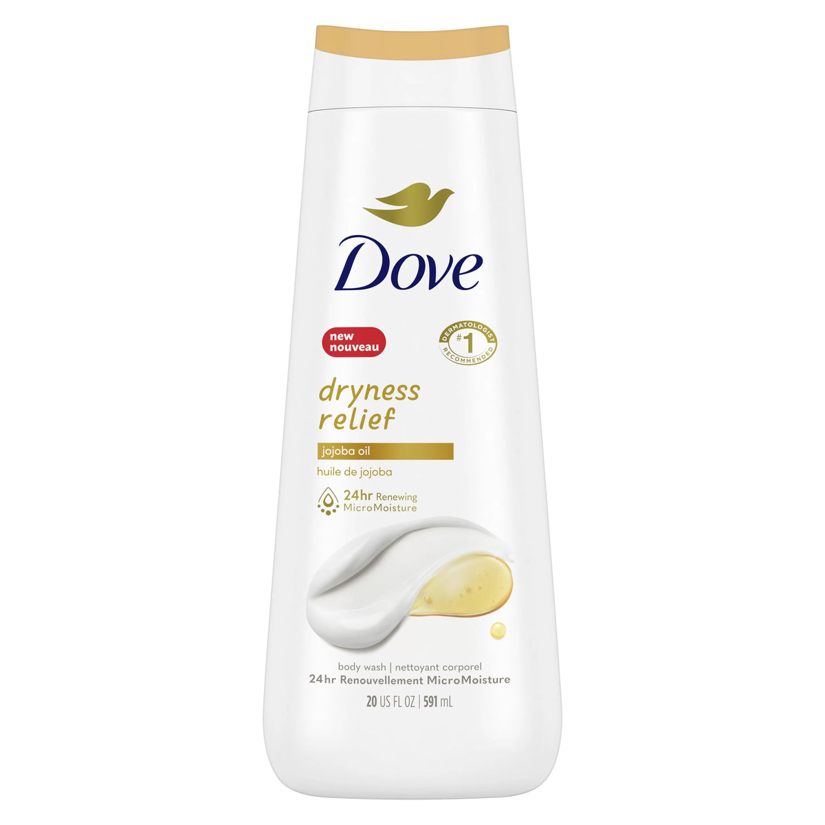 Dove Dryness Relief Jojoba Oil Micro Moisture 24Hrs Body Wash 591ML