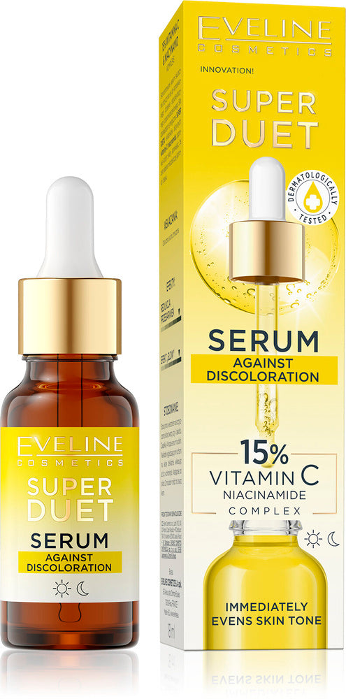 Eveline Super Duet Against Discoloration 15% Vitamin C & Niacinamide Serum - 18ml